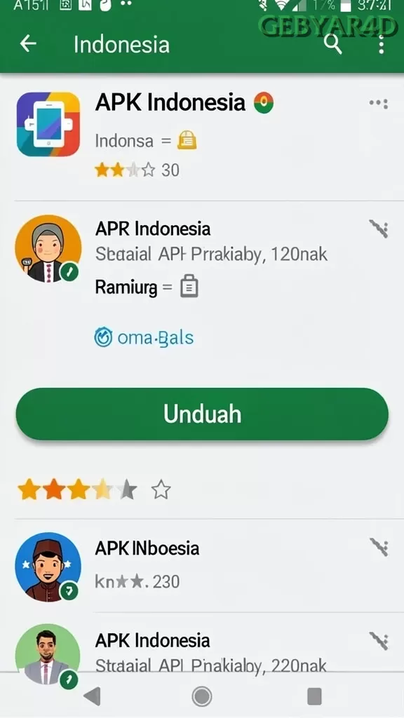 Cuplikan layar menu unduhan gebyar4d untuk perangkat Android